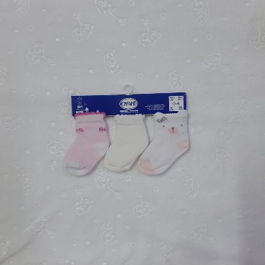 Enfant Baby Girls’ Socks 3-Pack – 0–6 Months