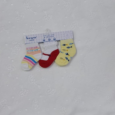 Langnisi Baby Cotton Socks 3-Pack – 0–6 Months