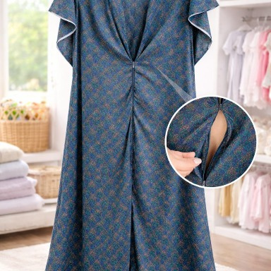 Nursing Dera Maternity & Breastfeeding Dress – Comfortable & Stylish for Moms