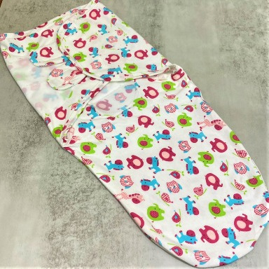 Hooded Baby Swaddle Wrap Blanket – Soft Cotton Newborn Sleeping Sack