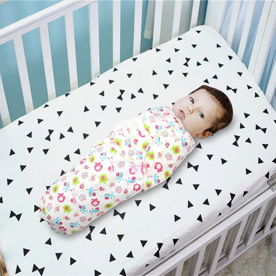 Hooded Baby Swaddle Wrap Blanket – Soft Cotton Newborn Sleeping Sack