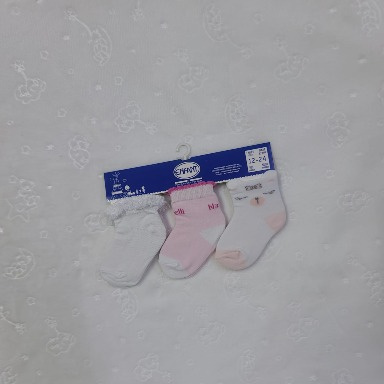 Enfant Baby Girl Socks 3 Pack – Soft Cotton (12–24M)