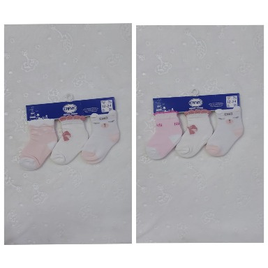 Enfant Baby Girl Socks 3 Pack – Soft Cotton (12–24M)