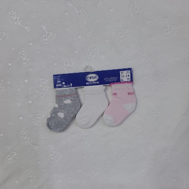 Enfant Baby Girl Socks 3 Pack – Soft Cotton (12–24M)
