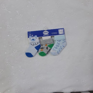 Enfant Baby Boy Cotton Socks – 3 Pair Set (12–24M)