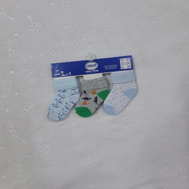 Enfant Baby Boy Cotton Socks – 3 Pair Set (12–24M)