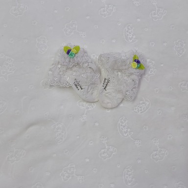 Baby Girl Frilly Lace Ruffle Socks – Soft Cotton Dress Socks (0–6M)