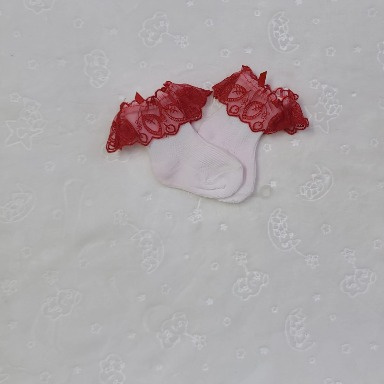 Baby Girl Frilly Lace Ruffle Socks – Soft Cotton Dress Socks (0–6M)