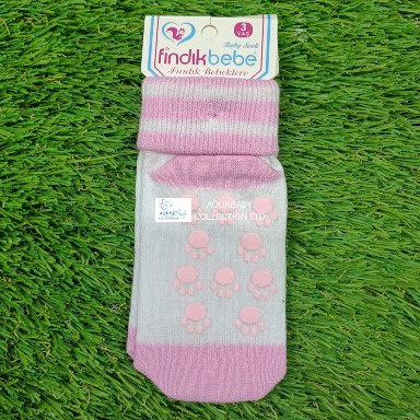 Non-Slip Baby Socks with 3D Paw Print – Soft Cotton (1Y & 3Y)