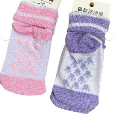 Non-Slip Baby Socks with 3D Paw Print – Soft Cotton (1Y & 3Y)