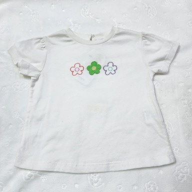 Baby Girls Puff Sleeve Cotton Top – Soft & Breathable White Blouse