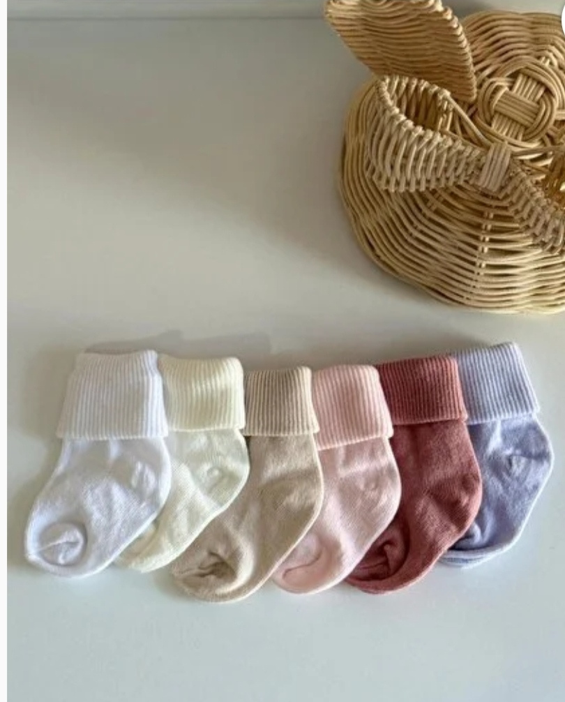 Newborn Baby Socks 6-Pack – 0–6 Months