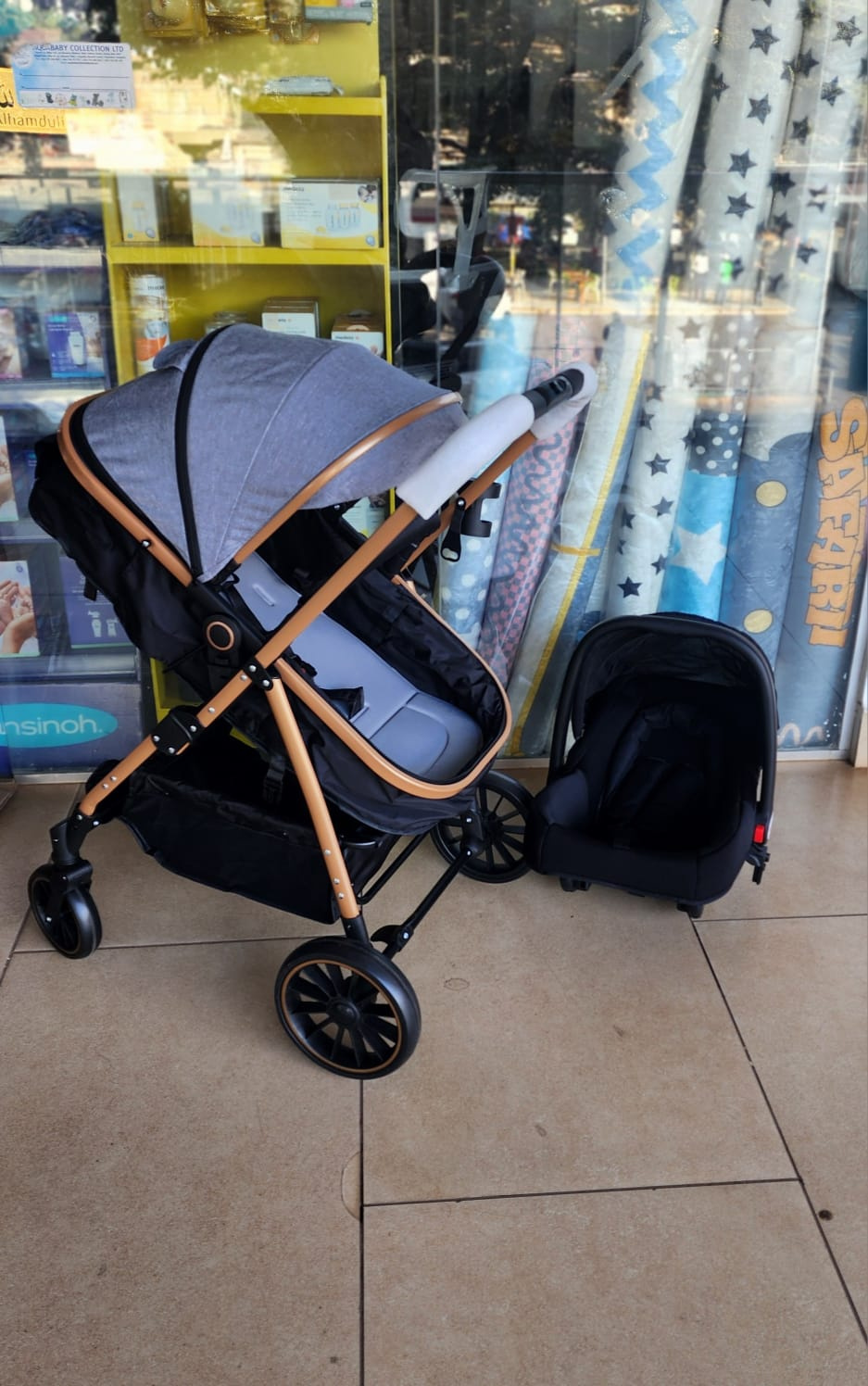 Versatile 3-in-1 Baby Travel System Gray – Stroller, Bassinet & Car Seat