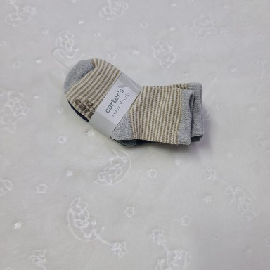 Carter's 3-Pack Baby Socks – Cotton Blend with Non-Slip Soles