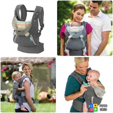 Infantino Cuddle Up™ Ergonomic Hoodie Carrier Grey | Baby Carrier Kenya