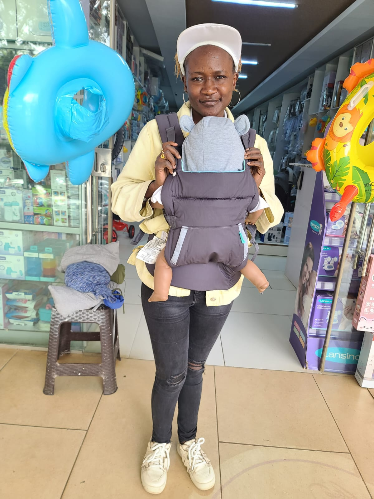 Infantino Cuddle Up™ Ergonomic Hoodie Carrier Grey | Baby Carrier Kenya