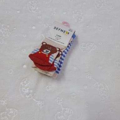 Defne Baby Animal Socks 3-Pack – Cotton Blend 6–12 Months