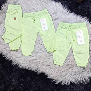 Mai Bella Kids Cargo Pants – Pink & Green Casual Trousers
