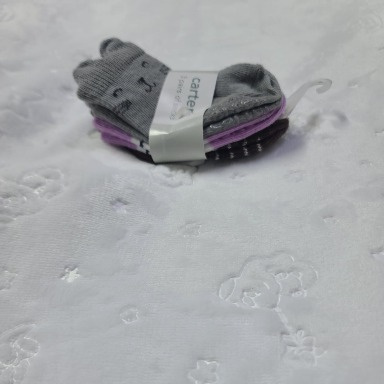 Carter’s Anti-Slip Socks for Babies & Kids (3-Pack) 13–16 cm Non-Skid Toddler Socks