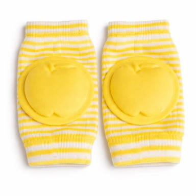 Striped Baby Crawling Knee Pads – Soft Apple Cushion Protection