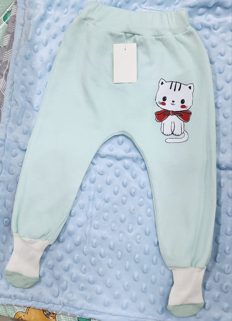 Baby Footed Pants with Attached Socks – Soft & Cozy Infant Trousers (3–12 Months)