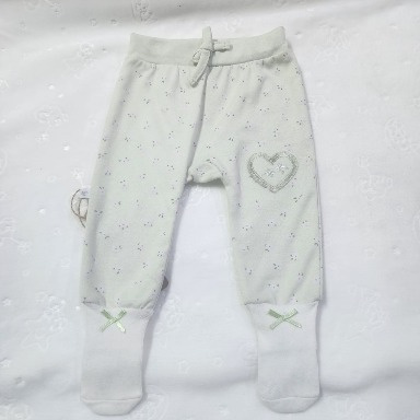 Premium Baby Footed Trousers (0–6 Months) – Soft Cotton Newborn Pants