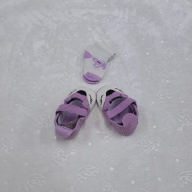 Baby Canvas Sneakers & Printed Socks Set – First Walkers (Infant/Pre-Walker)