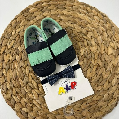 Baby Loafer prewalker Shoes & Bow Tie Set – Infant Formal Outfit Gift Set