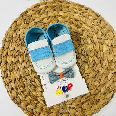 Baby Loafer prewalker Shoes & Bow Tie Set – Infant Formal Outfit Gift Set