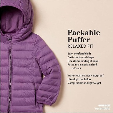 Michael Kors Toddler Quilted Puffer Jacket – Purple (9–12 Months)