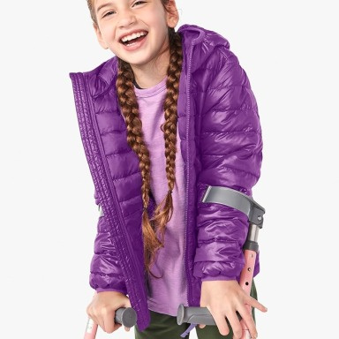 Michael Kors Toddler Quilted Puffer Jacket – Purple (9–12 Months)