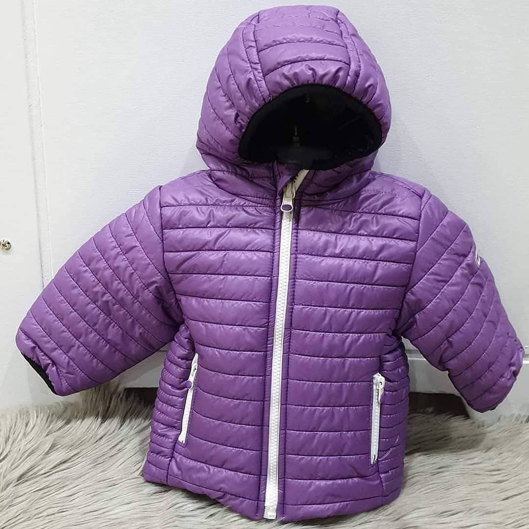 Michael Kors Toddler Quilted Puffer Jacket – Purple (9–12 Months)