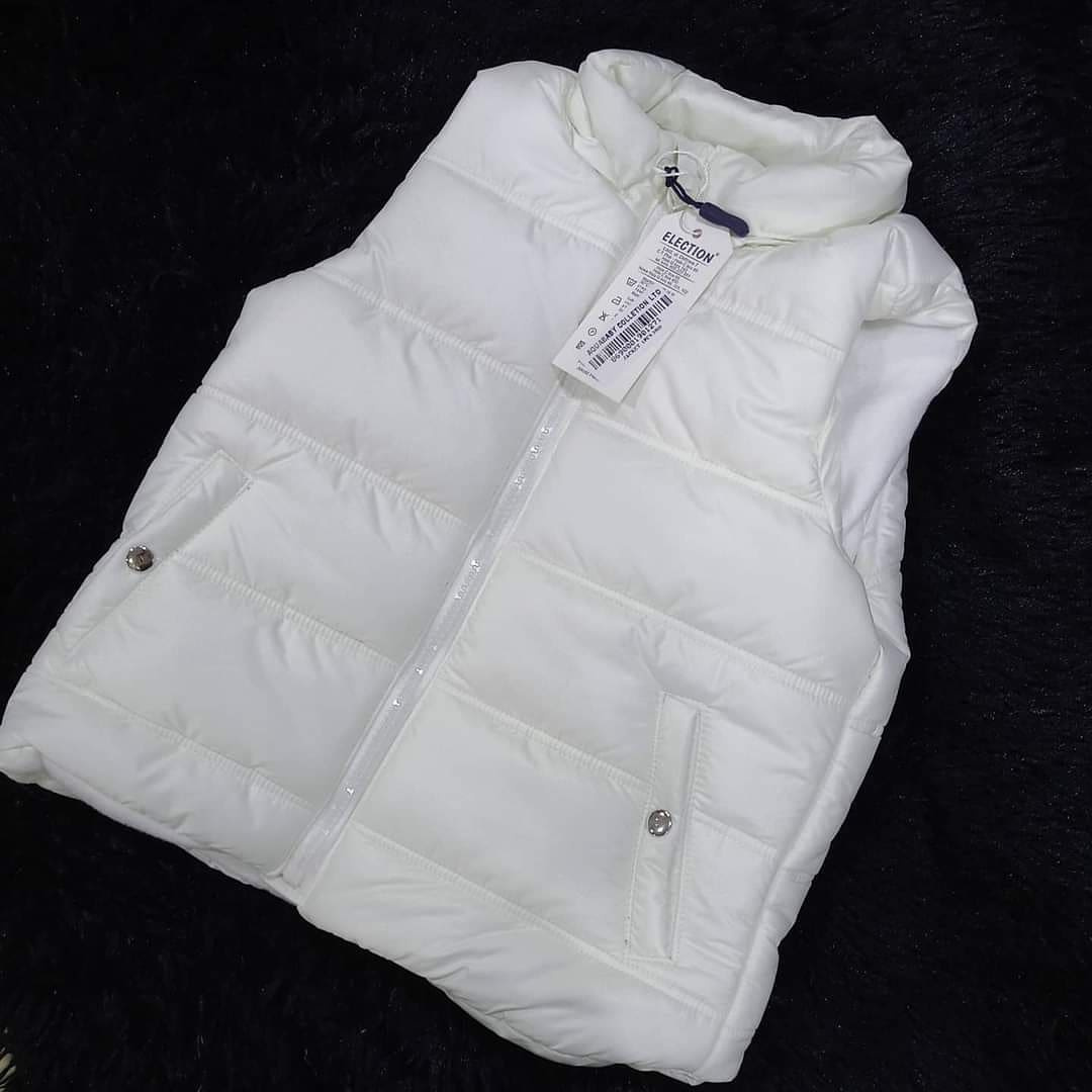 White/ pink  Quilted Puffer Vest for Kids – Cilento Designer Wear