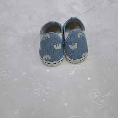 Blue Canvas Baby Slip-On Shoes – Prewalker Crib Shoes for Infants