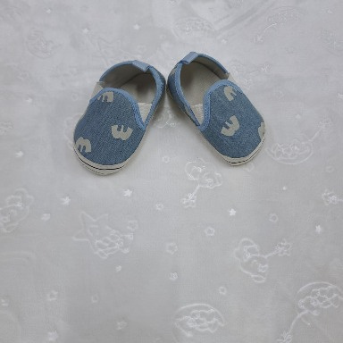 Blue Canvas Baby Slip-On Shoes – Prewalker Crib Shoes for Infants