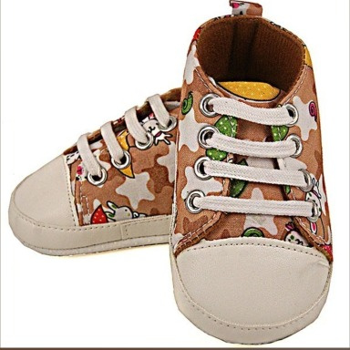 Infant Lace-Up Prewalker Shoes – Soft Sole First Walker Baby Shoes