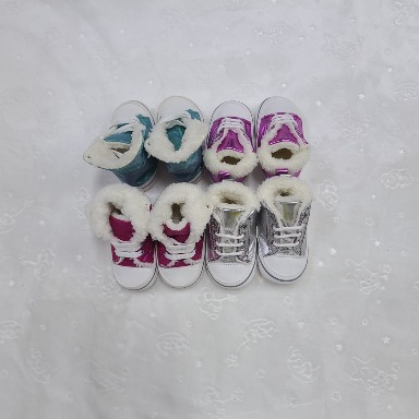 Baby Pattini Fur-Lined Prewalker Sneakers | Soft Sole Infant First Walker Shoes (Size 17)