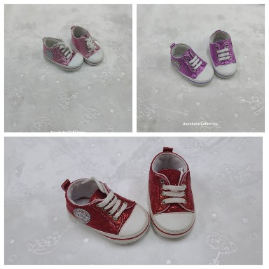 Papulin Baby Glitter Prewalker Shoes Size 17 (0–4 Months)