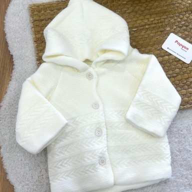 Veycan Hooded Double-Layer Knit Baby Cardigan Jacket (0–12 Months) – Unisex