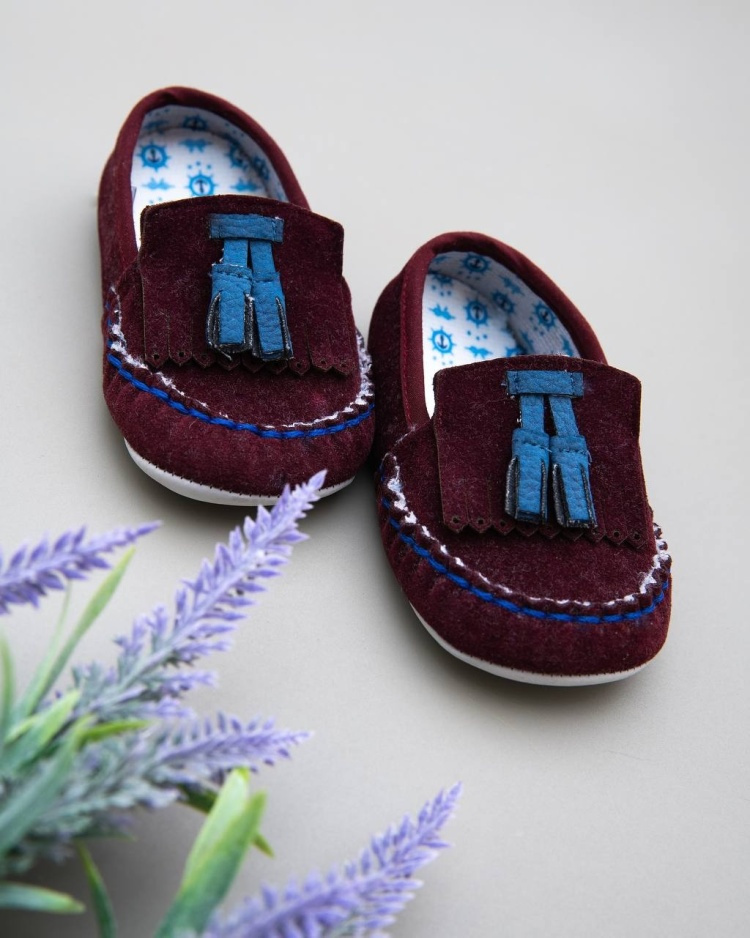 Baby Tassel Prewalker Loafers – Size 17 Navy & Size 18 Burgundy (0–9 Months)