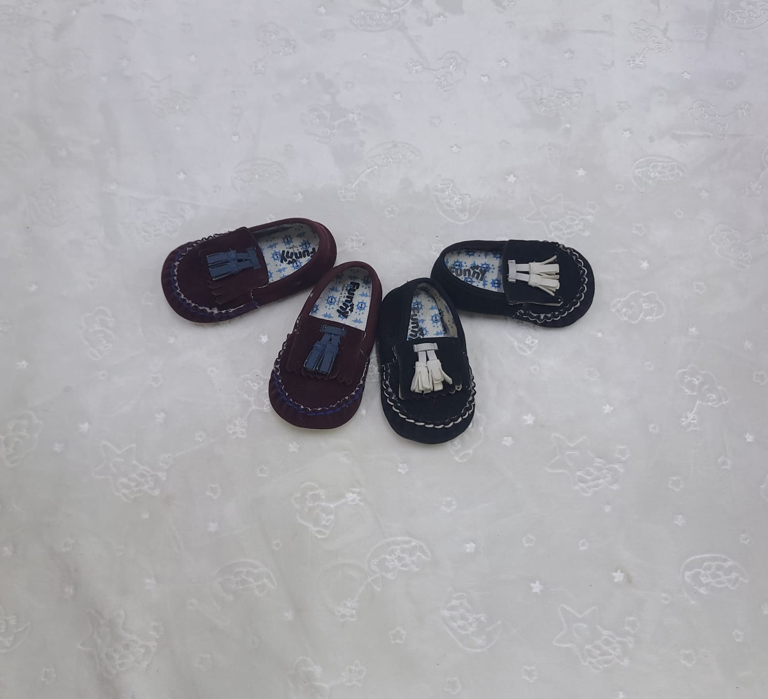 Baby Tassel Prewalker Loafers – Size 17 Navy & Size 18 Burgundy (0–9 Months)