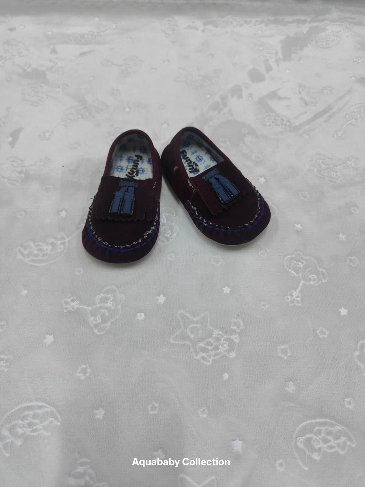 Baby Tassel Prewalker Loafers – Size 17 Navy & Size 18 Burgundy (0–9 Months)