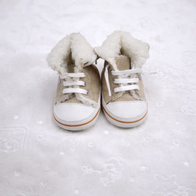 Papulin Baby Prewalker Booties – High-Top Winter Shoes Size 18 (4–9 Months)