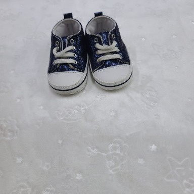 Papulin High-Top Glitter Baby Prewalker Shoes – Size 18 (4–9 Months)