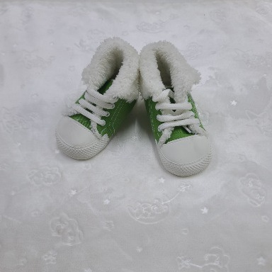 Leoncino High-Top Prewalker Booties | Fur-Lined Infant Sneakers (Size 18, 4–9 Months)