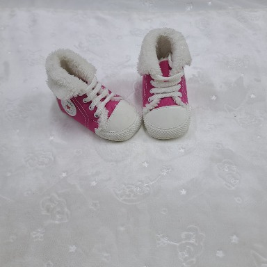 Leoncino High-Top Prewalker Booties | Fur-Lined Infant Sneakers (Size 18, 4–9 Months)