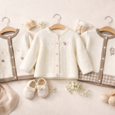 Aquababy Baby Girls Knit Sweaters Set – Soft Cotton Sweaters (3 Designs) | 9–18Months