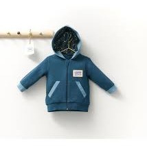 Teal Monster Baby Cardigan Hoodie – Soft Cozy Jacket (9–24 Months) | Aquababy
