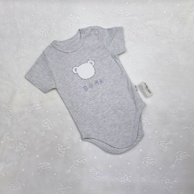 Baby Short-Sleeve Bodysuits – Bear & Butterfly Designs (12–18 Months)