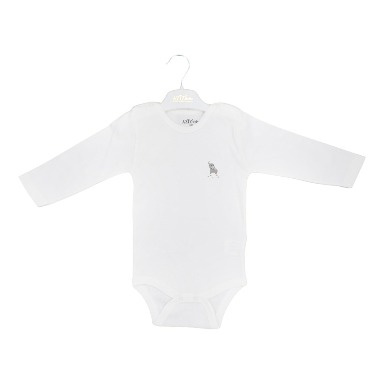 AZİZ BEBE Long-Sleeve Baby Bodysuit – Ekru (Off-White) (12–24 Months)